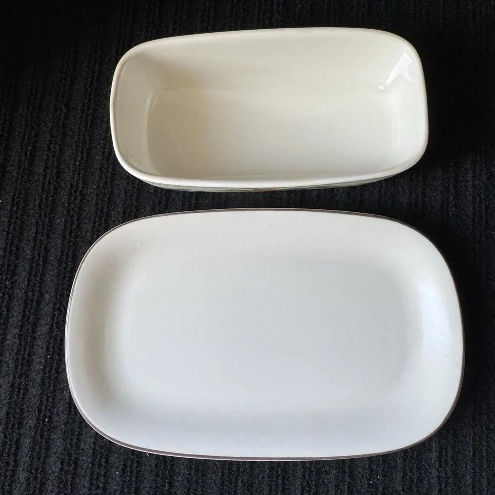 Mikasa Intaglio CAC29 Garden Harvest Butter Dish with Lid Vintage - Picture 3 of 6